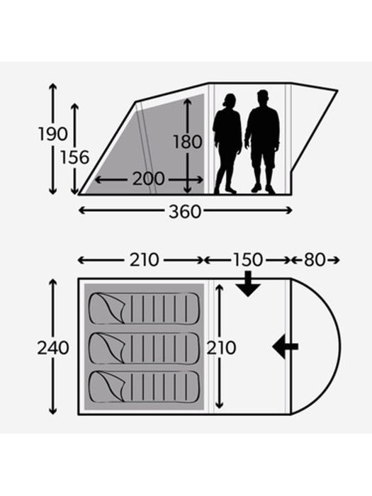 фото Надувная палатка KAMPA Dometic Brean 3 Air