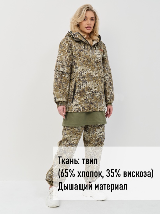 фото Женский костюм противоэнцефалитный антимоскитный KATRAN ИВА (Твил, бежевый КМФ)