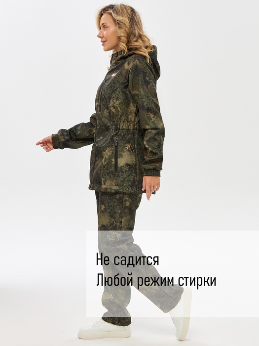 фото Костюм женский демисезонный для рыбалки и охоты подклад флис KATRAN РИЦА (полофлис, Бурелом)
