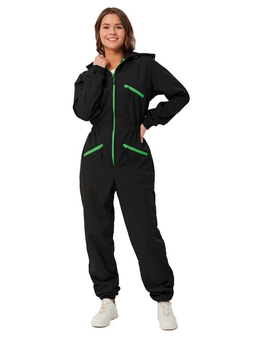 фото Комбинезон женский осенний для охоты и рыбалки KATRAN АМАЗОНКА (Софтшелл, черный)