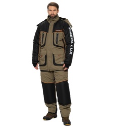фото Зимний костюм Huntsman Siberia LUX цвет Хаки/Черный ткань Breathable