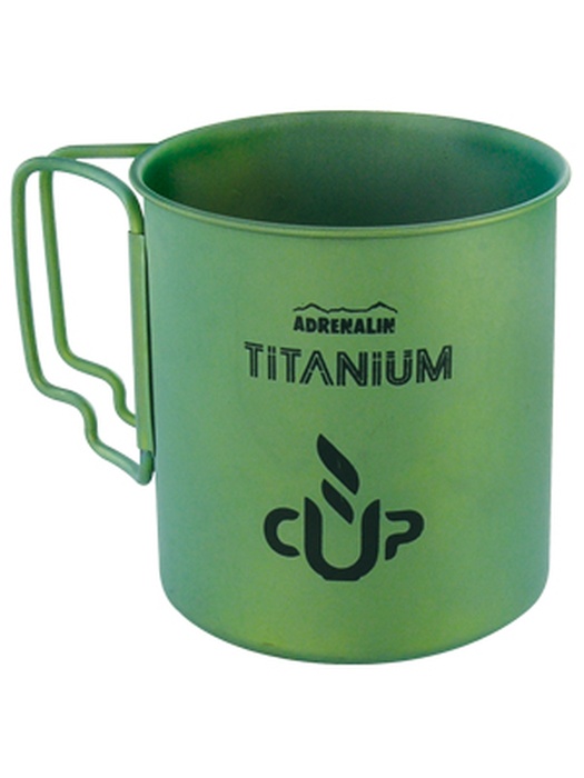 фото Титановая кружка со складными ручками Adrenalin Titanium Cup Green