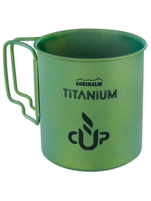 фото Титановая кружка со складными ручками Adrenalin Titanium Cup Green