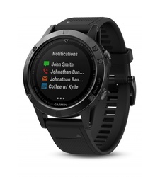 фото Garmin Fenix 5 SAPPHIRE черные с черным ремешком