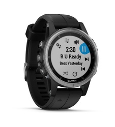 фото Garmin FENIX 5S Plus,Glass,Silverw/BlackBnd (010-01987-21)