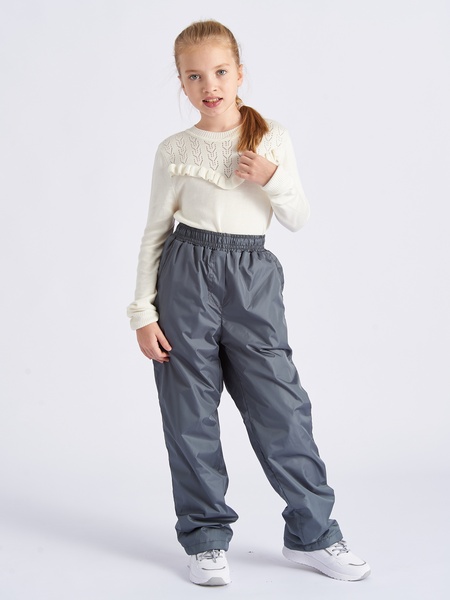 Подростковые утепленные осенние брюки для девочек KATRAN Young (дюспо, графит) - фото 3