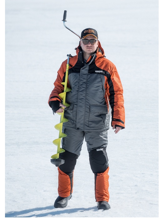 фото Костюм зимний для рыбалки Holster Неман-1 до -45С (таслан, оранжево-серый) полукомбинезон