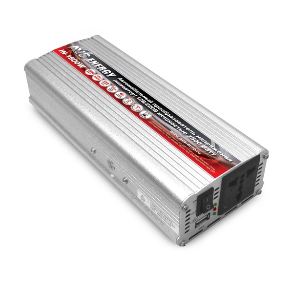 

Преобразователь напряжения 12-220 AVS Energy 12/220V IN-1500W