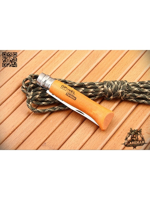 фото Нож Opinel №8 (углеродистая сталь carbone, бук) в блистере