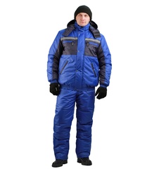 фото  Зимний костюм для работы URSUS "Стим-Ямал" васильковый с синим (Оксфорд) -25°C