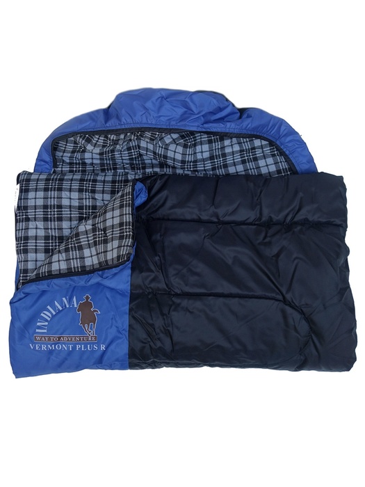 фото Спальный мешок INDIANA Vermont Plus R-zip от -15 °C (одеяло с подголовником, фланель, 195+35X85 см)