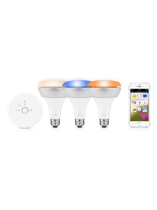 фото Комплект управляемых лампочек+роутер Philips Hue BR30 Connected Downlight Lamps Starter Pack для iPhone/iPad  