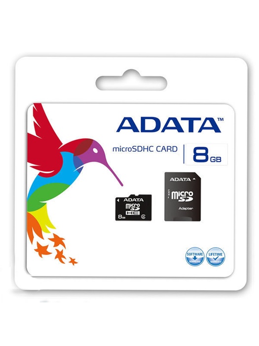 фото Карта памяти ADATA 8Gb (HC), с переходником SD