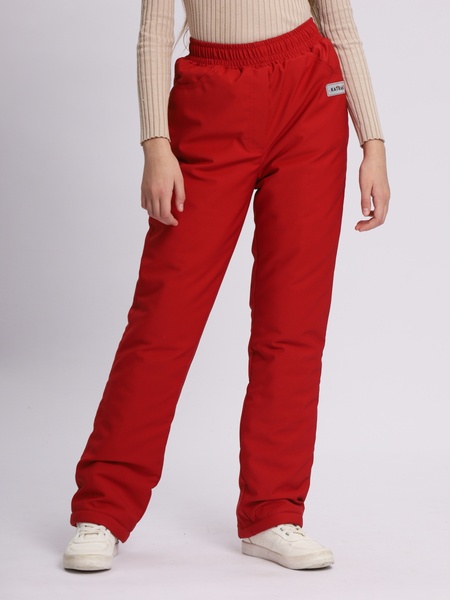 Зимние подростковые брюки для девочек KATRAN Frosty (мембрана, красный) - фото 3