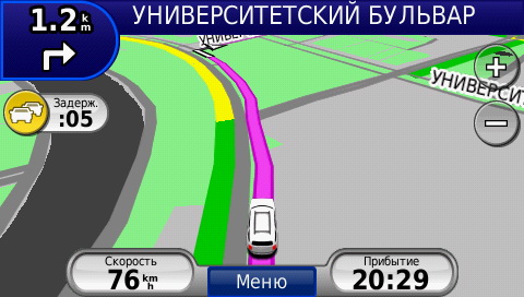 Отображение пробок в GPS навигаторах Garmin, передаваемых при помощи ТМС модуля.